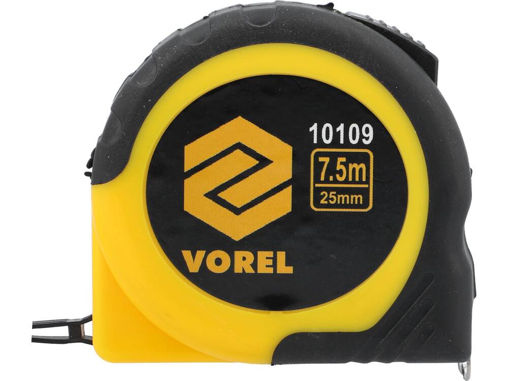 7.5MX25MM RAGASZTÓSZALAG, SÁRGA VOREL 10109 - FEKETE 