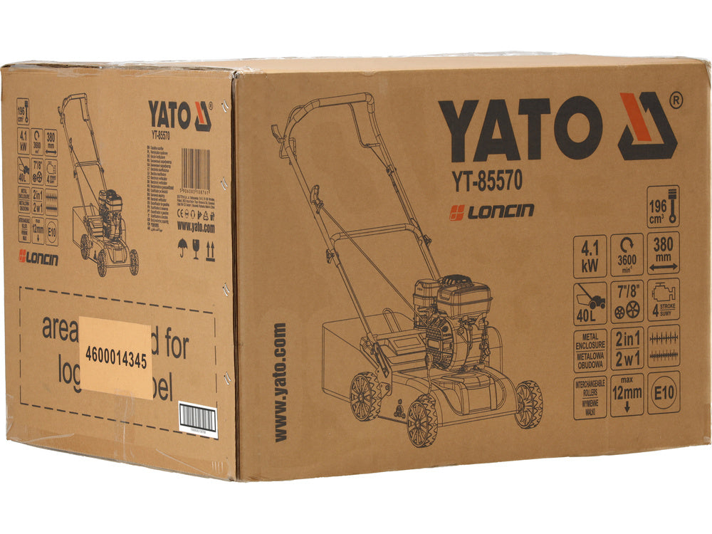 SCARIFICATOR/AERATOR 2IN1, PE YATO YT-85570 BENZINA, 38CM