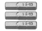 SET 3 BITI STHOR 65504 TORX 1/4 H6X25MM