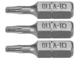 SET 3 BITI STHOR 65492 TORX 1/4 T10X25MM