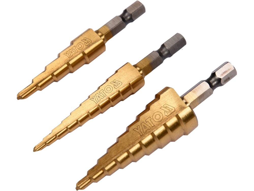 SET 3 BURGHIE YATO YT-44731 IN TREPTE, 3-20MM, 1/4