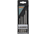 SET 5 BURGHIE STHOR 21709 PENTRU STICLA SI CERAMICA, 4-10MM, PRINDERE HEXAGONALA