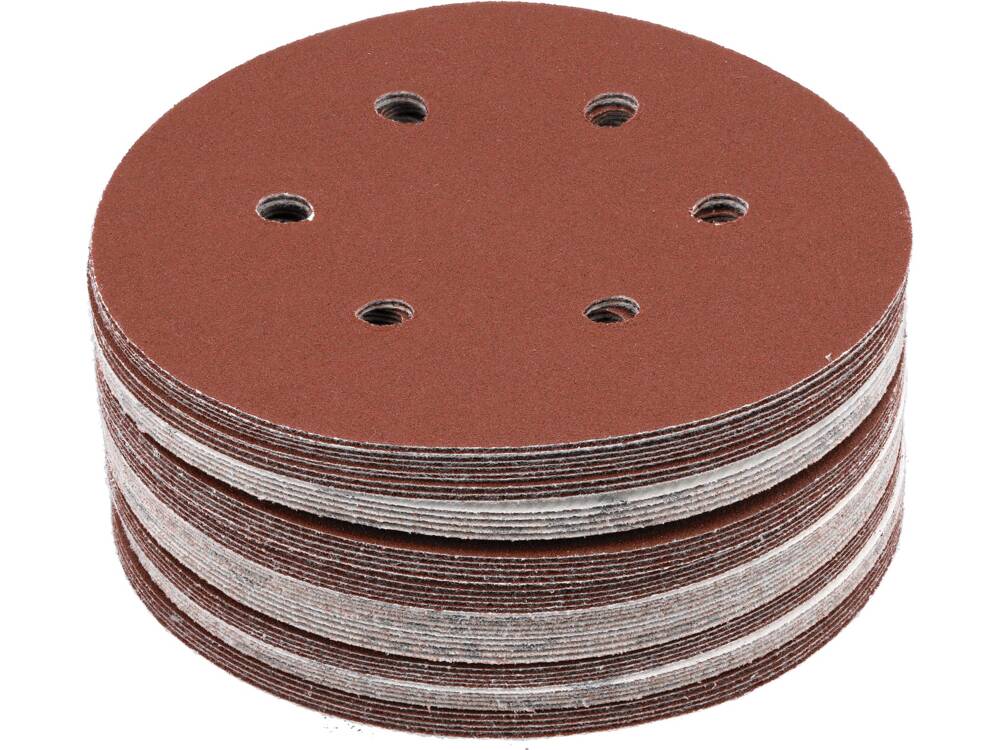 SET 50 DISCURI YATO YT-834585 ABRAZIVE VELCRO, 150MM, 6 GAURI, P120