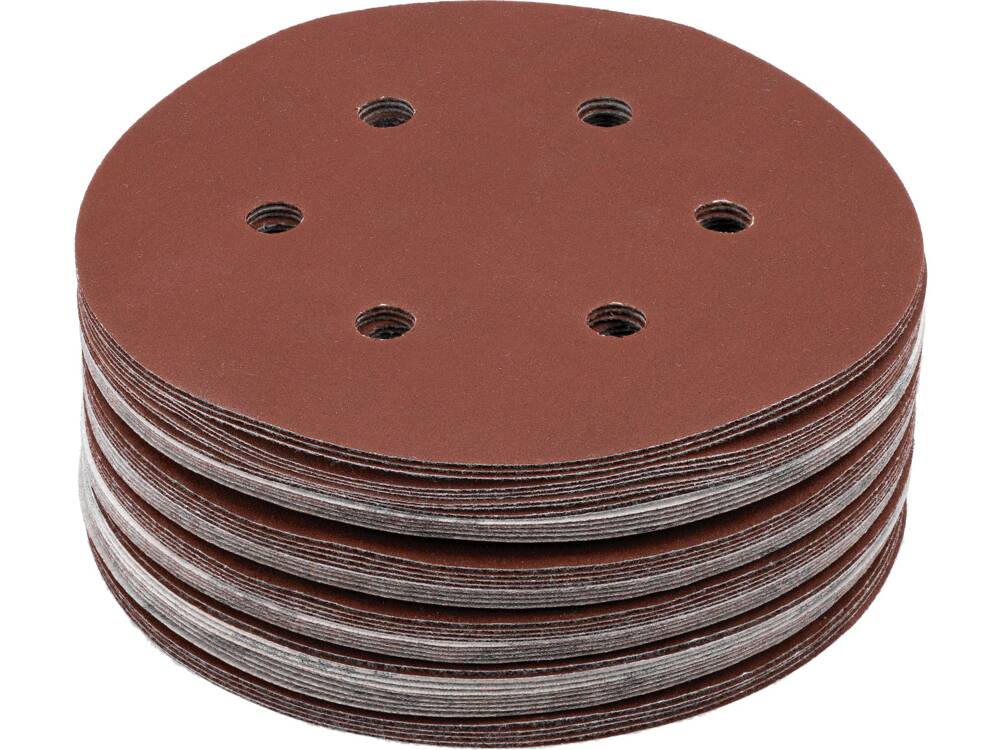 50 darabos YATO YT-834589 csiszolókorong készlet, 150 mm, 6 lyuk, P240 
