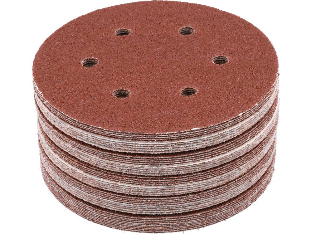 SET 50 DISCURI YATO YT-834581 ABRAZIVE VELCRO, 150MM, 6 GAURI, P40