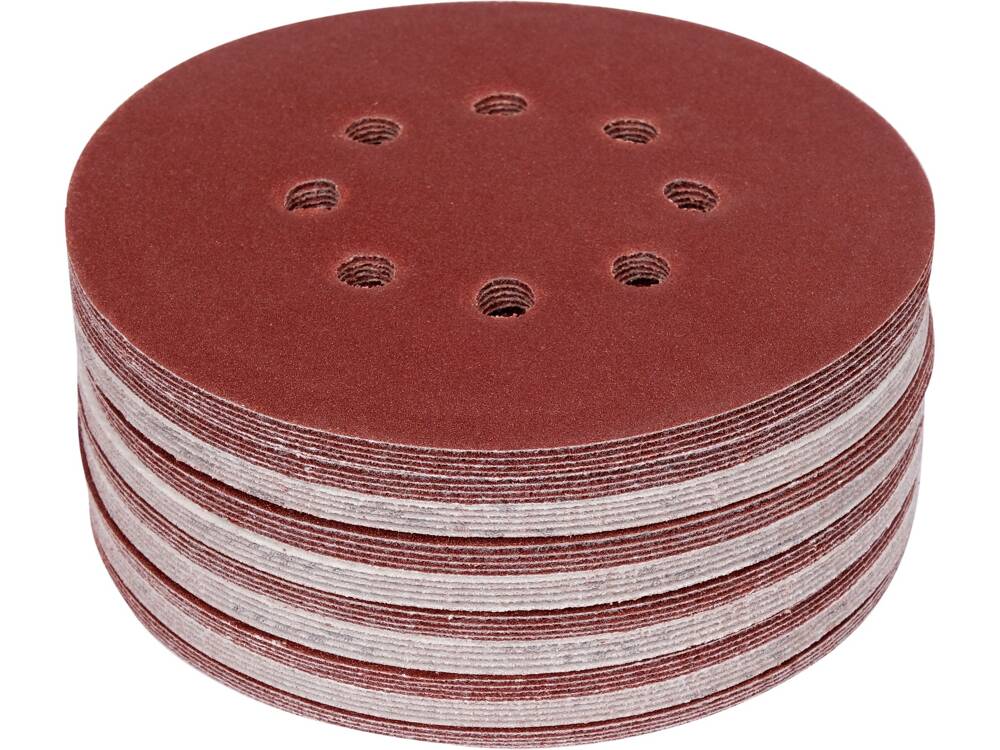 SET 50 DISCURI YATO YT-834595 ABRAZIVE VELCRO, 150MM, 8 GAURI, P120