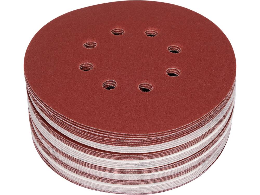SET 50 DISCURI YATO YT-834597 ABRAZIVE VELCRO, 150MM, 8 GAURI, P180
