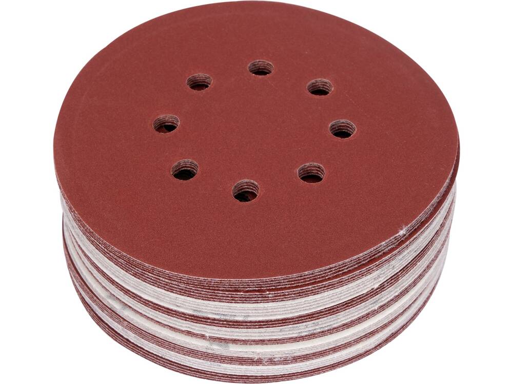 SET 50 DISCURI YATO YT-834599 ABRAZIVE VELCRO, 150MM, 8 GAURI, P240