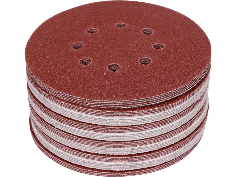 SET 50 DISCURI YATO YT-834592 ABRAZIVE VELCRO, 150MM, 8 GAURI, P60