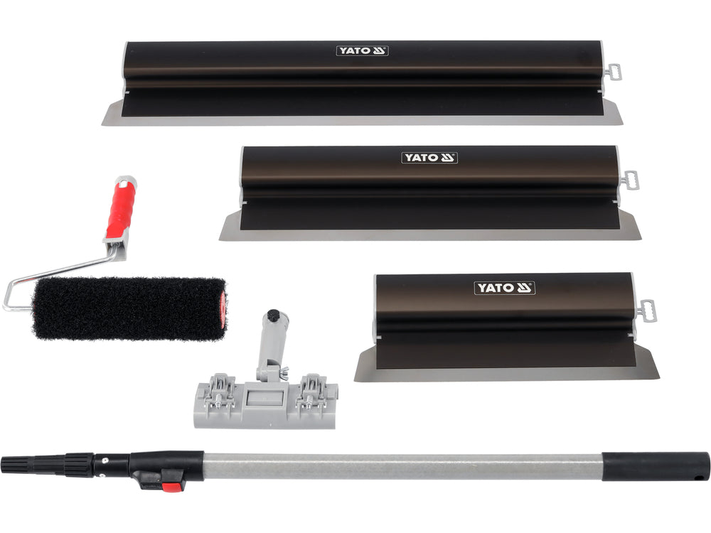 Set 6 spatule pentru chit Yato YT-52235 , 250, 600, 800 mm , oțel inoxidabil , suprafață anodizată