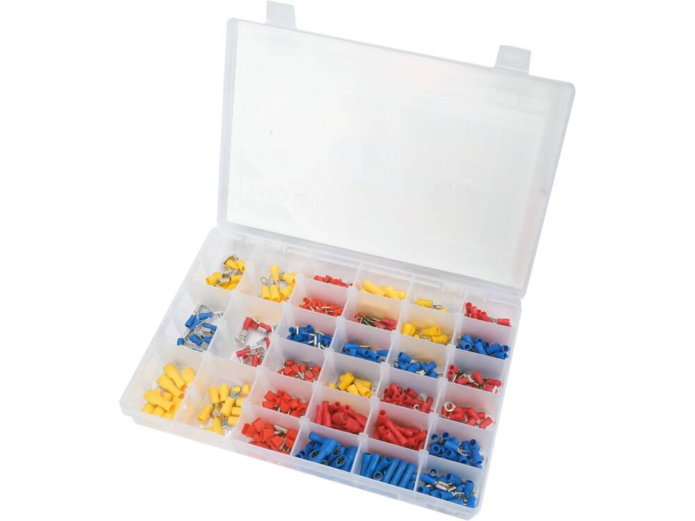 SET 600 DE YATO YT-068913 CONECTORI DIN ALAMA SI PVC PENTRU CABLURI ELECTRICE