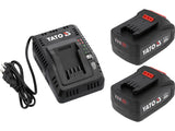 Set acumulatori YATO YT-828510, 2 x 4 Ah + incarcator