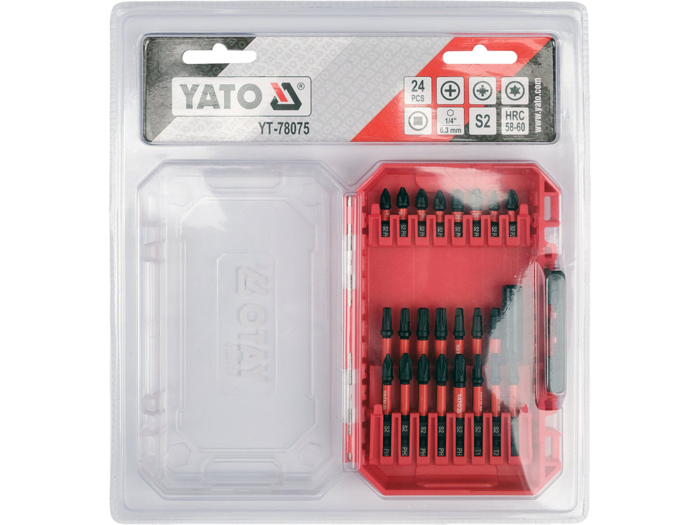 Set biti de impact YATO YT-78075, 24 buc. - imagine 6