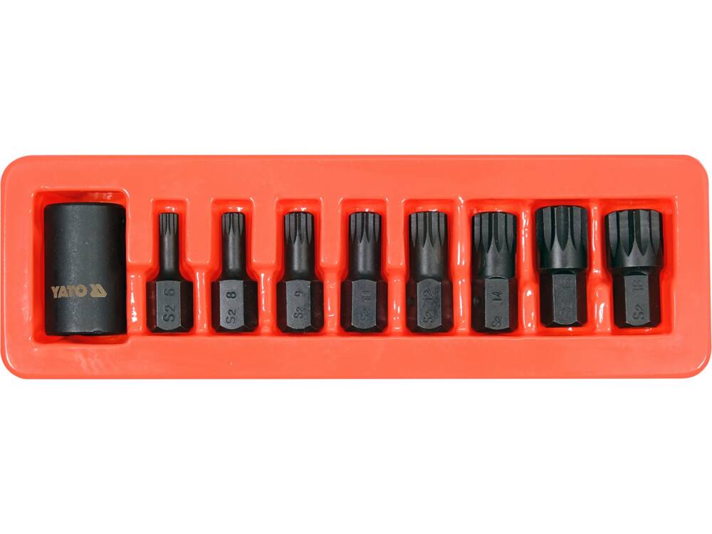 YATO YT-10663 ÜTVEFÚJÓ FEJKÉSZLET, 1/2 ADAPTERREL, 9 DARABOS 