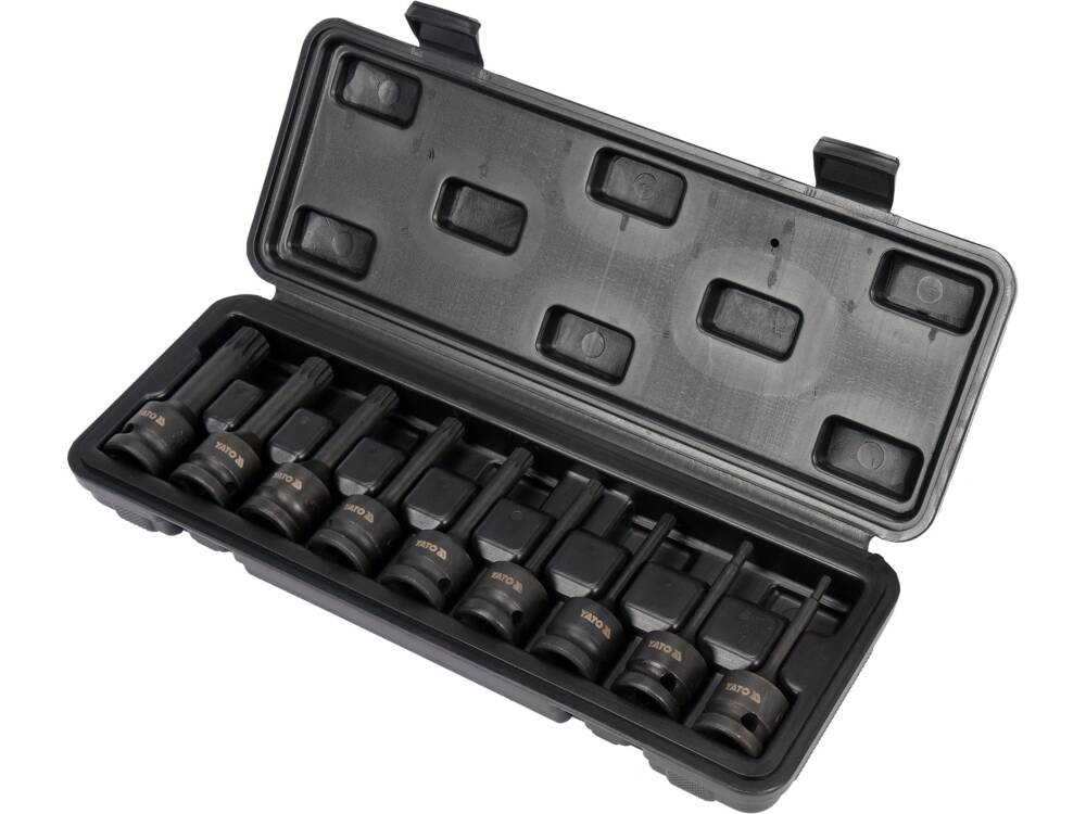 SET BITI IMPACT YATO YT-10691 1/2, SPLINE, 9 BUC