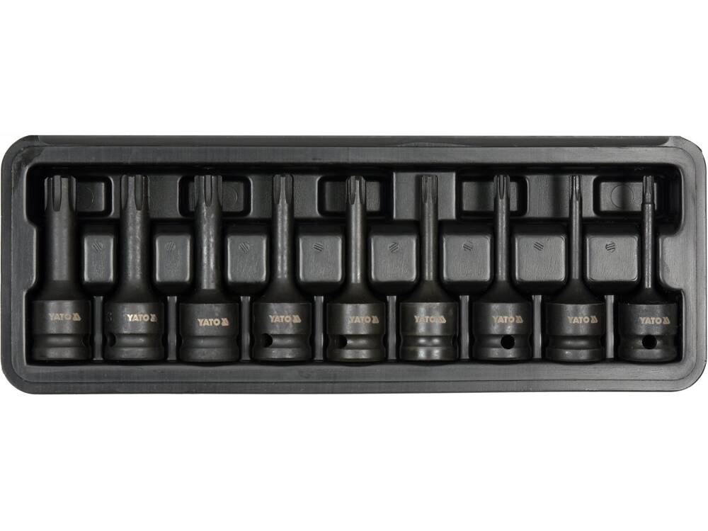 YATO ÜTŐFEJ KÉSZLET YT-10681 RIBE, 9 RÉSZES 