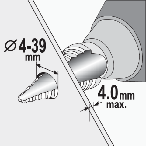STHOR FÚRÓKÉSZLET 22617 LÉPCSŐS, 4 DB 