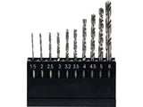 FÉM FÚRÓKÉSZLET, YATO YT-44888 HATSZÖGŰ TARTÓ, 1,5-6,0 MM, 10 DARABOS 