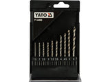 FÉM FÚRÓKÉSZLET, YATO YT-44888 HATSZÖGŰ TARTÓ, 1,5-6,0 MM, 10 DARABOS 