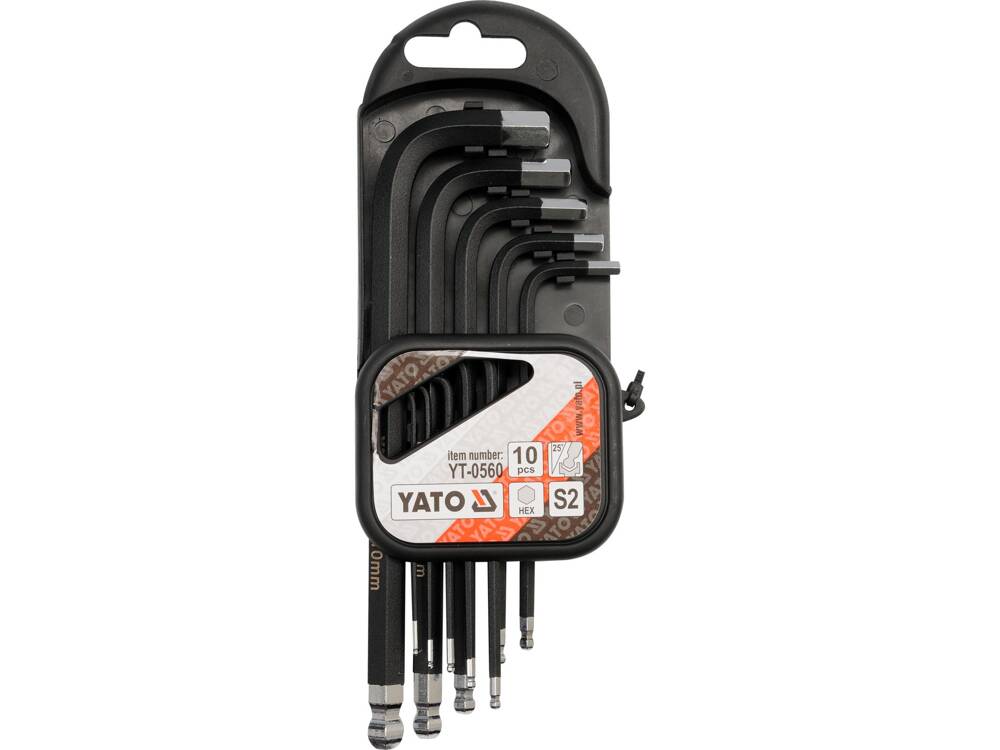Imbuszkulcs készlet, YATO YT-0560 S2, 10 darabos 