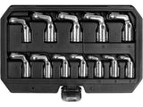 SET CHEI INELARE YATO YT-38550 SEMI-DESCHISE CU ADAPTOR 3/8, 12 PIESE