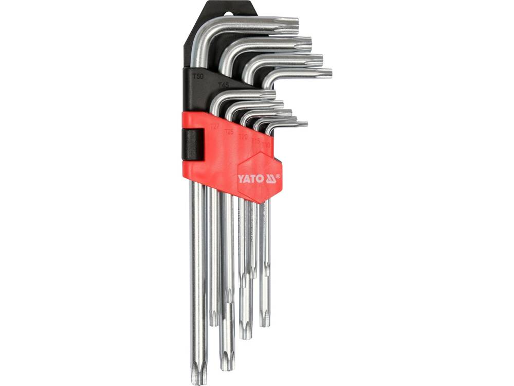 TORX KULCSKÉSZLET YATO YT-0511 9 RÉSZES CR-V, T10-T50 