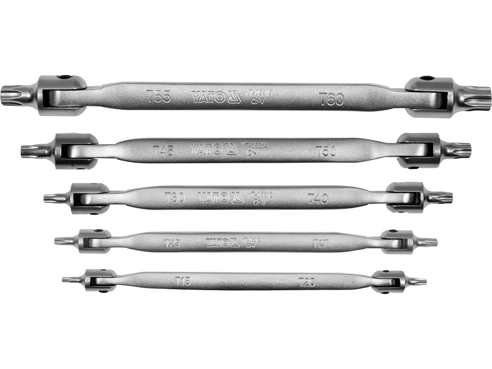 SET CHEI TORX YATO YT-05320 CU ARTICULATIE, 5 BUC