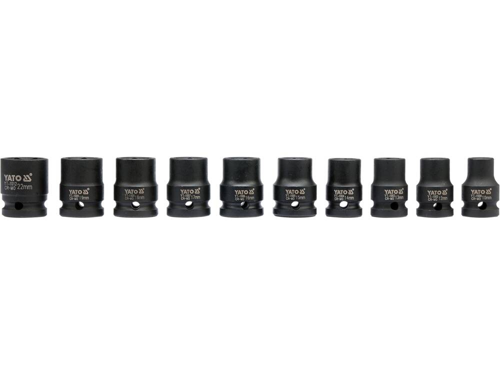 SET CHEI TUBULARE YATO YT-1025 DE IMPACT, 10-22MM