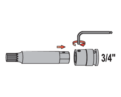 SET CHEI TUBULARE YATO YT-1157 DE IMPACT, 6 BUC, M12-M18, 3/4