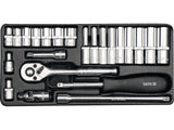 YATO SZERSZÁMKÉSZLET YT-14421 1/4, 23 RÉSZES KÉSZLET 