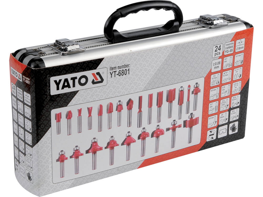 YATO YT-6801 FA VÁGÓ KÉSZLET 25 RÉSZES 