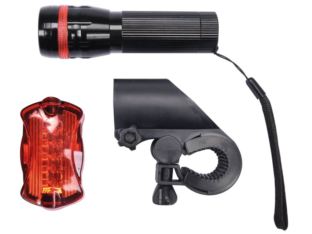 KERÉKPÁRVILÁGÍTÁS KÉSZLET: VOREL 88422 LED ELSŐ 3W LED + LED HÁTSÓ 