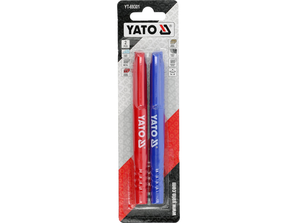Set marker tehnic rosu/negru YATO YT-69301, 2 buc. - imagine 4
