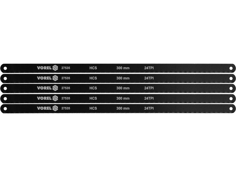 VOREL 27535 FÉM FŰRÉSZLAP KÉSZLET 300X12,6X0,65MM, 5 DB 