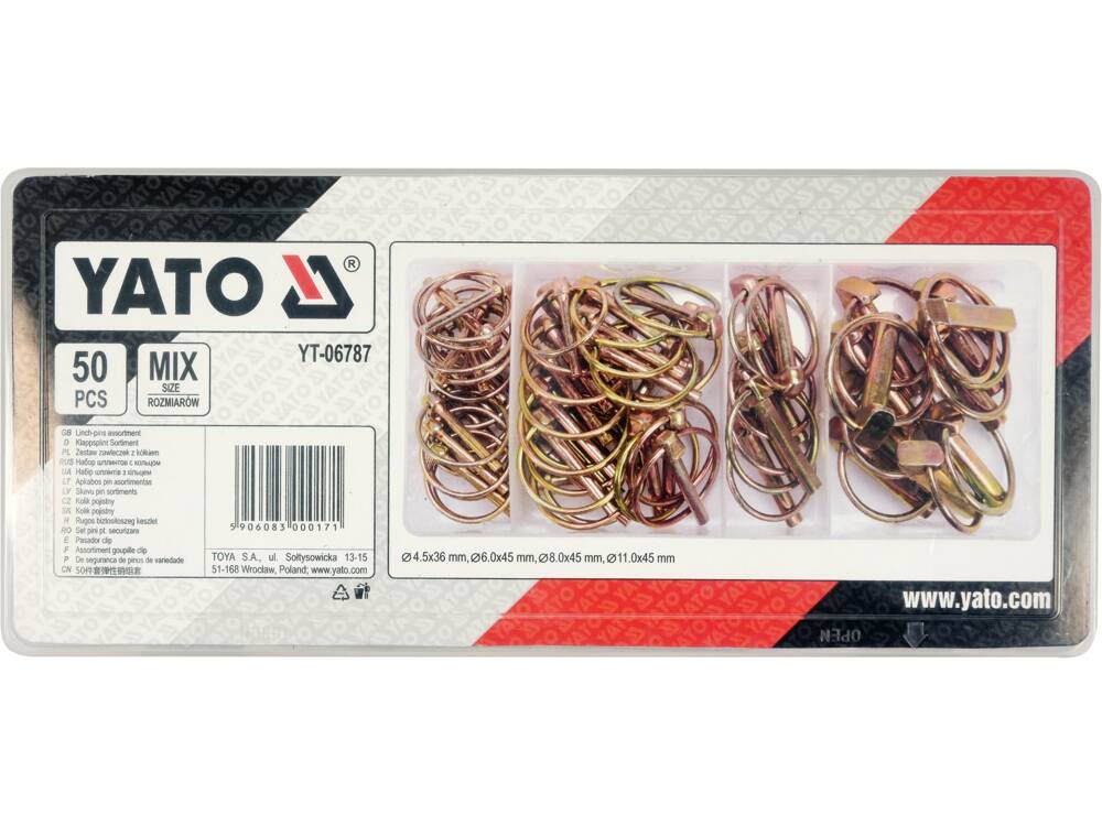 CSAPKÉSZLET YATO YT-06787 BIZTONSÁGOS CSAPÓCSAPHOZ, 50 DB 