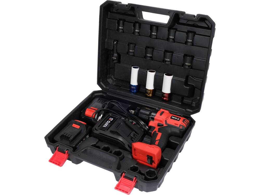 SET PISTOL DE YATO YT-82807 IMPACT 1/2, 700NM, 18V, 21 PIESE