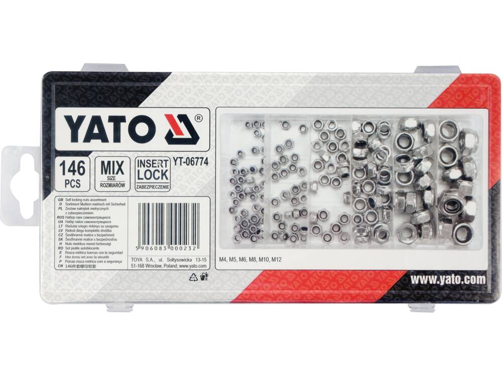 YATO ÖNBIZTOSÍTÓ ANYAKÉSZLET YT-06774 146 DB-OS 