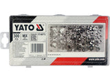 Rozsdamentes acél csavaranyák készlet YATO YT-06773 300 darab 