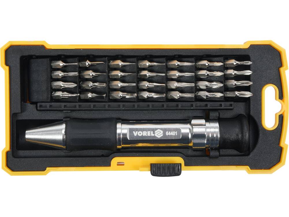 SET SURUBELNITA CU VOREL 64401 BITI, METALICA, 29 BUC