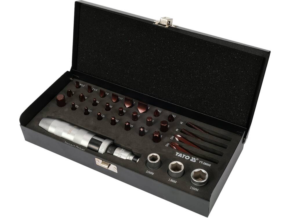 SET SURUBELNITA DE YATO YT-28000 IMPACT, 32 PIESE