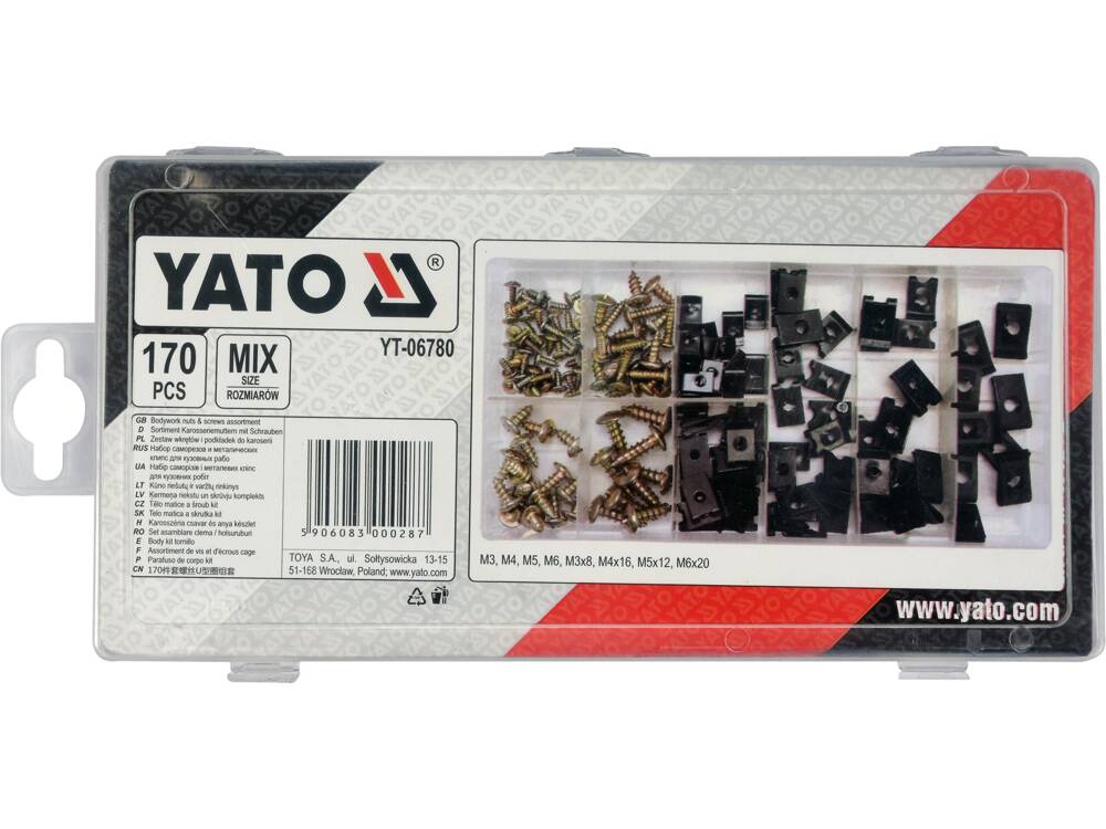CSAVARKÉSZLET ÉS YATO YT-06780 BILINCSEK, 170 DB 