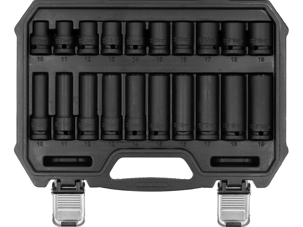 Set tubulare de impact YATO YT-10256, 1/2", 20 piese