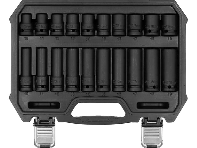Set tubulare de impact YATO YT-10256, 1/2", 20 piese