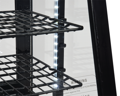 VITRINA FIRGORIFICA DE YATO YG-05020 PREZENTARE, 100L 68X45X67CM - NEGRU