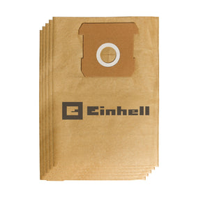 Sac de colectare a murdariei Original Einhell 10 L (potrivit pentru aspiratoarele Einhell umed / uscat cu recipiente de 10 litri, cum ar fi TE - VC 18/10 Li, volum 10 L, include 5 saci, din hartie) Einhell - scule electrice si unelte profesionale - BricoMart