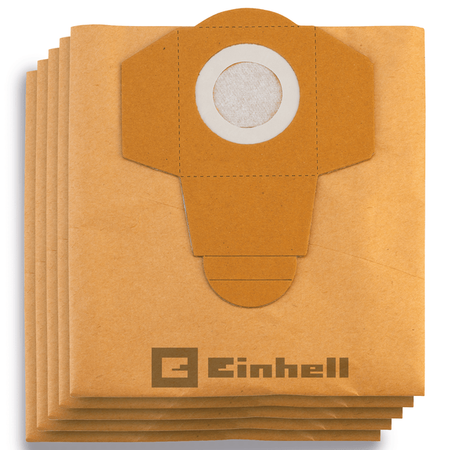 Sac de colectare a prafului original Einhell 20 L (potrivit pentru aspiratoarele umede / uscate Einhell cu recipiente de 15 sau 20 litri, volum 20 L, include 5 saci, din hartie) Einhell - scule electrice si unelte profesionale - BricoMart