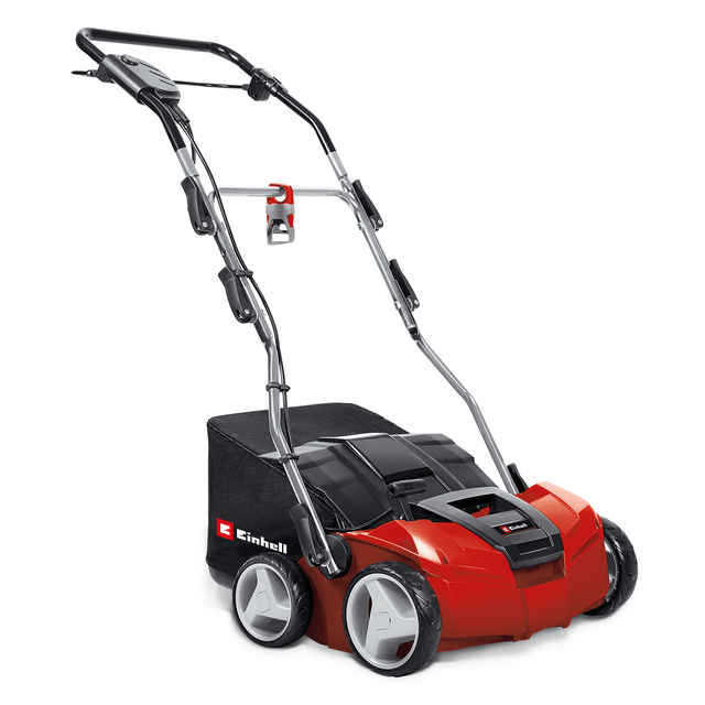Scarificator - aerator electric Einhell GE - SA 1435 (1400 W, latime de lucru 35 cm, adancime de lucru 3–9 mm, ghidon reglabil pe inaltime, sac de colectare 28 L, incl. rola de aerare Einhell - scule electrice si unelte profesionale - BricoMart