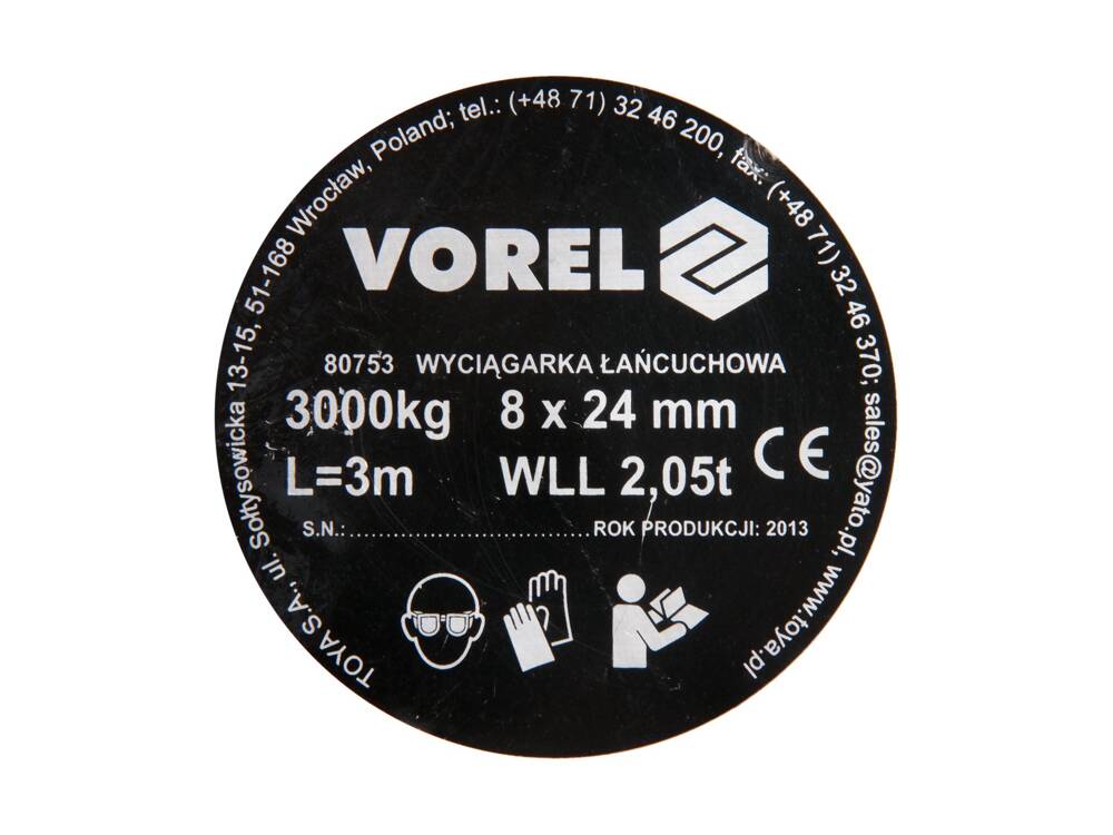 SCRIPETE VOREL 80753 3000KG VOREL - scule electrice si unelte profesionale - BricoMart