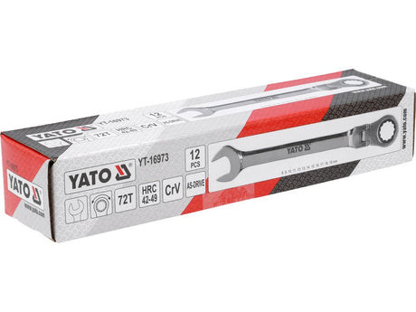 SET 12 CHEI COMBinate FLEXIBILE CU CLICHET YATO YT-16973 , 8 mm - 19 mm YATO - scule electrice si unelte profesionale - BricoMart