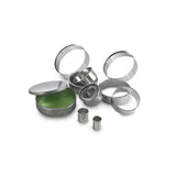 Set 14 forme patiserie rotunde cu margine ondulata, diverse dimensiuni, 18-108 mm, Hendi, inox